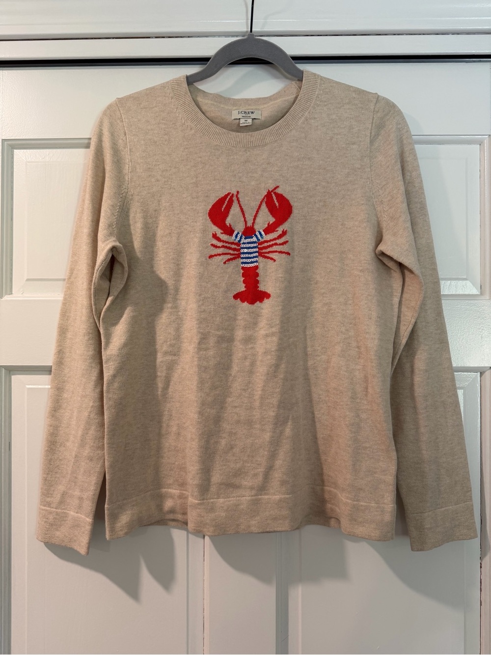 J. Crew Factory Lobster Teddie Sweater - Size M - Picture 2 of 6